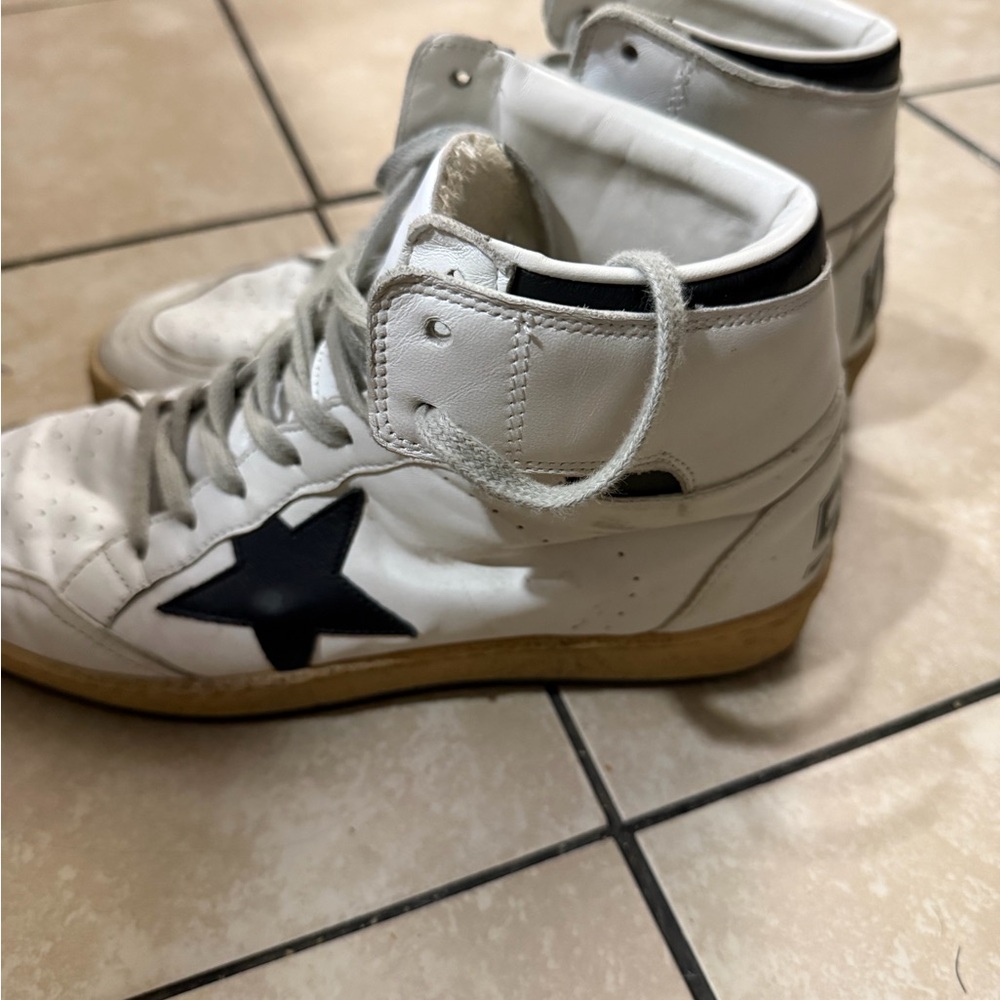 Golden Goose White High-Tops with Black Star SKY Star - Picture 3 of 5